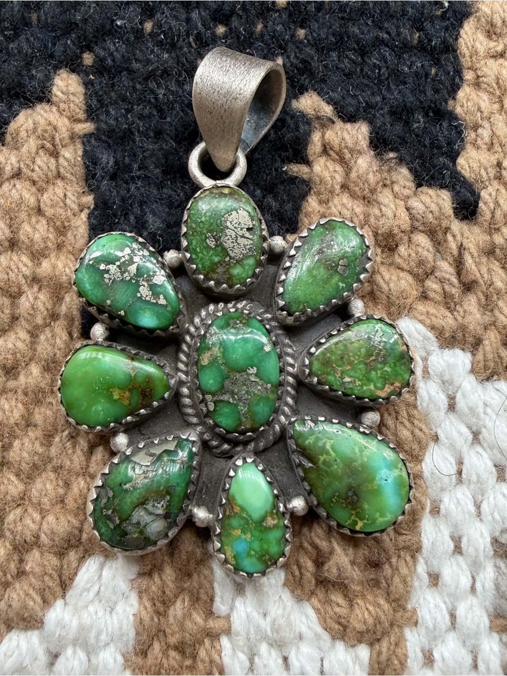 Sonoran Gold turquoise pendant sterling silver